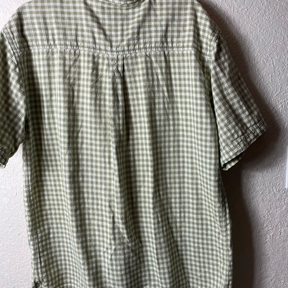 The North Face Green Plaid Short Sleeve Button Up Casual Shirt Size XL - Picture 4 of 5